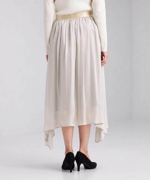 green label relaxing（グリーンレーベルリラクシング）の「ブライトカッセン ギャザー イレヘム スカート（スカート・レディース・グレー/ナチュラル・38/36）」の11枚目の写真
