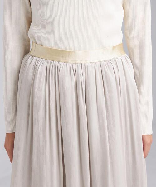 green label relaxing（グリーンレーベルリラクシング）の「ブライトカッセン ギャザー イレヘム スカート（スカート・レディース・グレー/ナチュラル・38/36）」の3枚目の写真