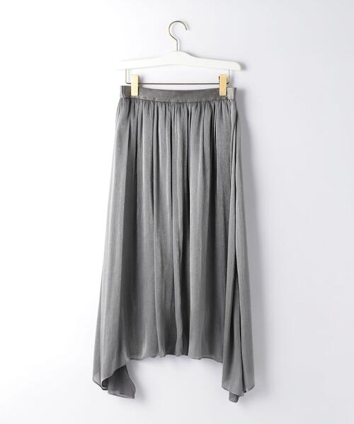 green label relaxing（グリーンレーベルリラクシング）の「ブライトカッセン ギャザー イレヘム スカート（スカート・レディース・グレー/ナチュラル・38/36）」の17枚目の写真