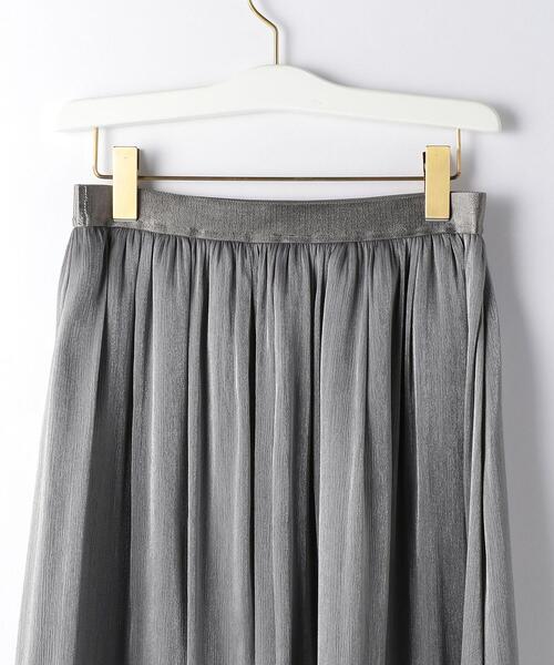 green label relaxing（グリーンレーベルリラクシング）の「ブライトカッセン ギャザー イレヘム スカート（スカート・レディース・グレー/ナチュラル・38/36）」の7枚目の写真