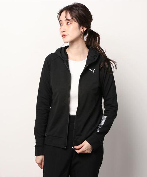PUMA（プーマ）の「プーマ PUMA RTG フーデッドジャケット_ラグランスリーブジャケット_（パーカー・レディース・カーキ/ブラック・L/M/XL）」の2枚目の写真