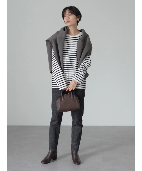 AMERICAN HOLIC(アメリカンホリック)の「クルーネックボーダーカットプルオーバー(Tシャツ/カットソー・レディース・その他9/ブラック系その他4/ブルー系その他2・M/S/L)」の17枚目の写真