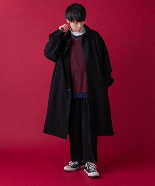 WEGO by こーせ(ウィゴーバイコーセ)の「∴WEGO by こーせ/配色プルオーバースウェット(スウェット・メンズ・ホワイト/ワイン・MEDIUM/LARGE)」の8枚目の写真