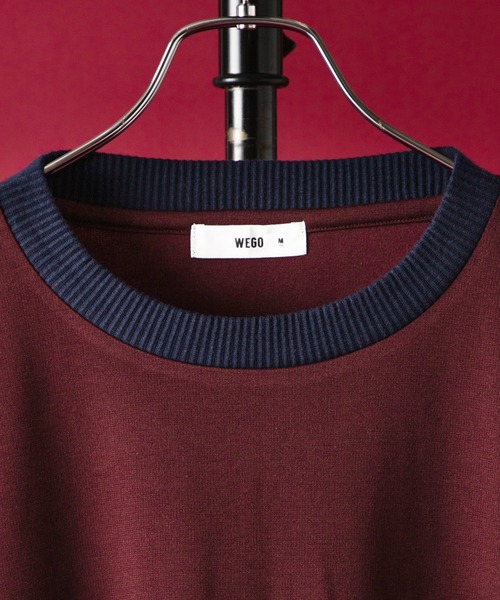 WEGO by こーせ(ウィゴーバイコーセ)の「∴WEGO by こーせ/配色プルオーバースウェット(スウェット・メンズ・ホワイト/ワイン・MEDIUM/LARGE)」の15枚目の写真