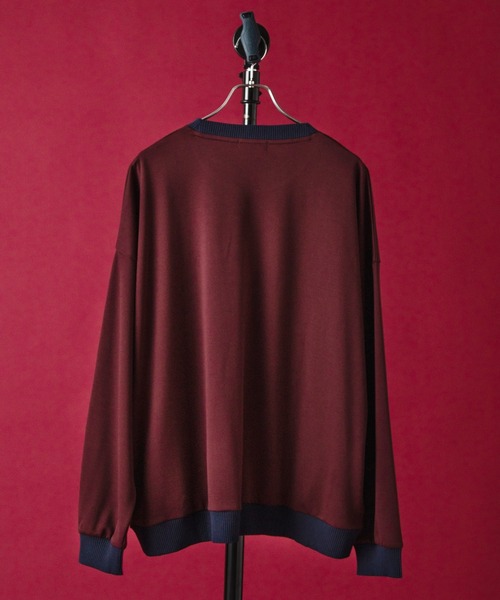 WEGO by こーせ(ウィゴーバイコーセ)の「∴WEGO by こーせ/配色プルオーバースウェット(スウェット・メンズ・ホワイト/ワイン・MEDIUM/LARGE)」の17枚目の写真