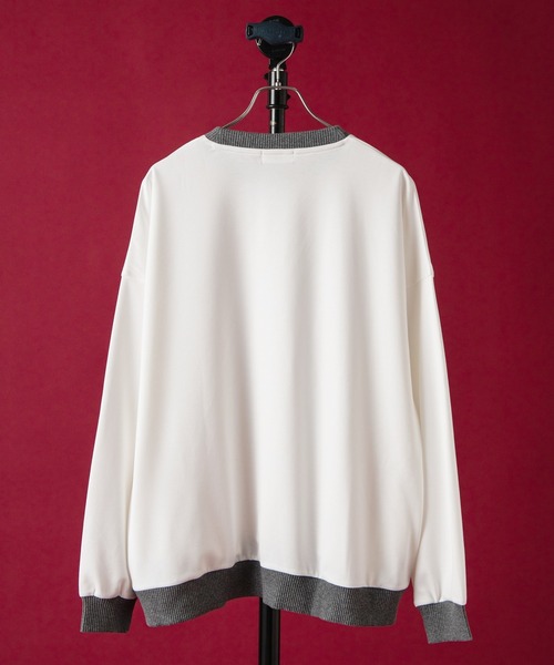 WEGO by こーせ(ウィゴーバイコーセ)の「∴WEGO by こーせ/配色プルオーバースウェット(スウェット・メンズ・ホワイト/ワイン・MEDIUM/LARGE)」の14枚目の写真