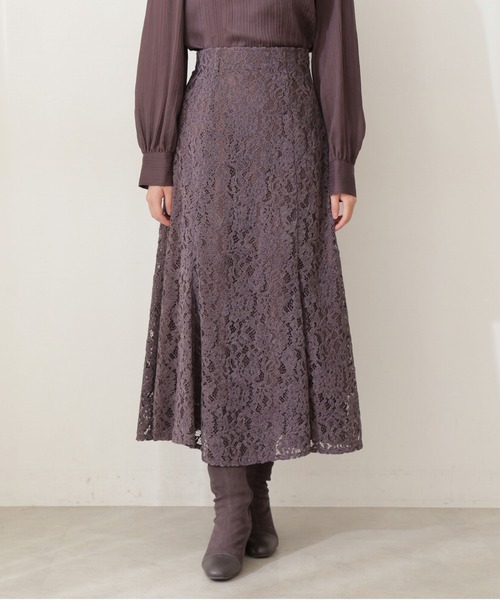 PROPORTION BODY DRESSING（プロポーションボディドレッシング）の「【美人百花11月号 掲載商品】＜Ｅ＞微配色モールレースマーメイドＳＫ / 1211227001（スカート・レディース・パープル/ダークグレー/グレー・MEDIUM/SMALL）」の8枚目の写真