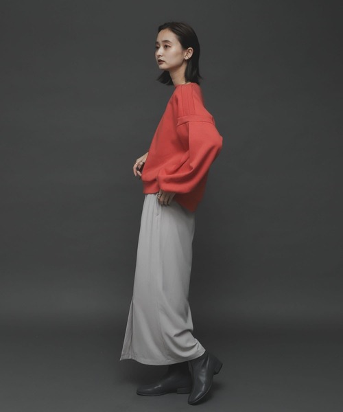 SENSE OF PLACE by URBAN RESEARCH（センスオブプレイスバイアーバンリサーチ）の「『TALLサイズあり』ジョーゼットハイウエストラップスカート（スカート・レディース・ブラック/パープル/ブラウン/ライトベージュ・SMALL/MEDIUM/TALL）」の7枚目の写真