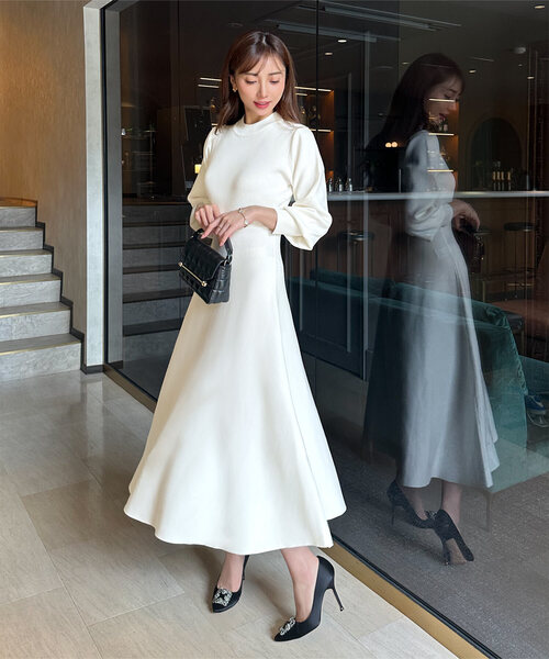 KOBE LETTUCE（コウベレタス）の「[ 岡部あゆみさんコラボ ]選べる3タイプニットワンピース（ワンピース・レディース・ブラック/アイボリー/ボルドー/モカ/ホワイト系その他/ブラック系その他/ブラウン系その他/レッド系その他/ネイビー系/ネイビー/ブラウン/ブラウン系/グレー系/チャコールグレー/ブルー系1/ベージュ系1/グレー系1/ライトベージュ/ベージュ系/ブルー系2/ホワイト系その他2/ネイビー系1/ブラック系その他2/ブルー系/ホワイト系2/ブラック系その他4/ダークグリーン系2/グレー系3/ネイビー系3/ホワイト系その他4/ホワイト系その他3/ベージュ系2/ネイビー系2/グレー系2/ダークグリーン系1/ブラック系その他3/ホワイト系1/ダークグリーン/オフホワイト/ダークグリーン系/ホワイト系/ベージュ系3/ブルー系3/ブルー系4/ブルー系5/ブルー系6/グレー系4/グレー系5/グレー系6/グレー系7/ホワイト系その他5/ホワイト系その他6/ホワイト系その他7/ホワイト×ブラック・1/2/3/5/4）」の13枚目の写真