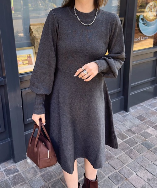 KOBE LETTUCE（コウベレタス）の「[ 岡部あゆみさんコラボ ]選べる3タイプニットワンピース（ワンピース・レディース・ブラック/アイボリー/ボルドー/モカ/ホワイト系その他/ブラック系その他/ブラウン系その他/レッド系その他/ネイビー系/ネイビー/ブラウン/ブラウン系/グレー系/チャコールグレー/ブルー系1/ベージュ系1/グレー系1/ライトベージュ/ベージュ系/ブルー系2/ホワイト系その他2/ネイビー系1/ブラック系その他2/ブルー系/ホワイト系2/ブラック系その他4/ダークグリーン系2/グレー系3/ネイビー系3/ホワイト系その他4/ホワイト系その他3/ベージュ系2/ネイビー系2/グレー系2/ダークグリーン系1/ブラック系その他3/ホワイト系1/ダークグリーン/オフホワイト/ダークグリーン系/ホワイト系/ベージュ系3/ブルー系3/ブルー系4/ブルー系5/ブルー系6/グレー系4/グレー系5/グレー系6/グレー系7/ホワイト系その他5/ホワイト系その他6/ホワイト系その他7/ホワイト×ブラック・1/2/3/5/4）」の22枚目の写真