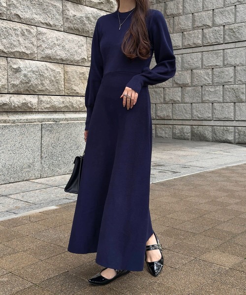 セール】[ 岡部あゆみさんコラボ ]選べる3タイプニットワンピース