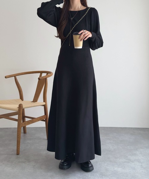 セール】[ 岡部あゆみさんコラボ ]選べる3タイプニットワンピース