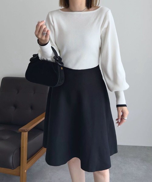 セール】[ 岡部あゆみさんコラボ ]選べる3タイプニットワンピース