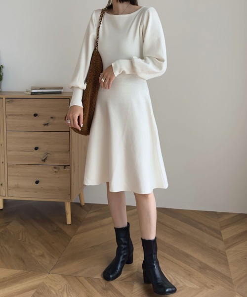 セール】[ 岡部あゆみさんコラボ ]選べる3タイプニットワンピース