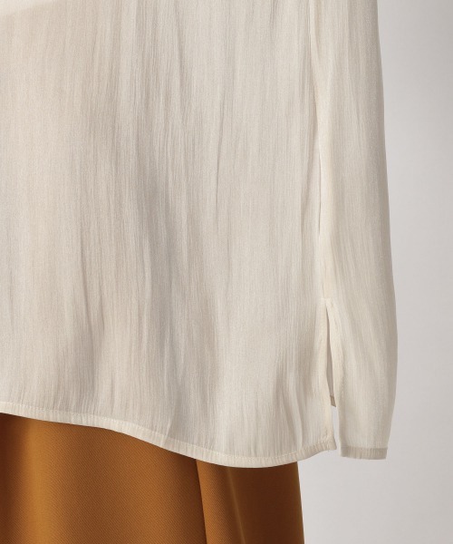 LOWRYS FARM(ローリーズファーム)の「シャイニーシャツLS 235605(シャツ/ブラウス・レディース・ブラウン系その他/ベージュ/ブルー系その他・FREE)」の12枚目の写真