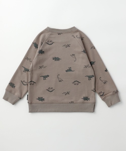 D.fesense（ディーフェセンス）の「恐竜トレーナー（スウェット・キッズ・グレー/オフホワイト/グリーン・80ｃｍ/90cm/110cm/100cm）」の2枚目の写真
