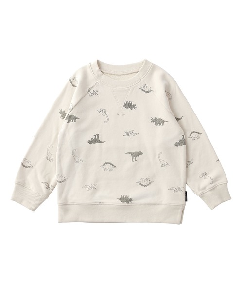 D.fesense（ディーフェセンス）の「恐竜トレーナー（スウェット・キッズ・グレー/オフホワイト/グリーン・80ｃｍ/90cm/110cm/100cm）」の4枚目の写真