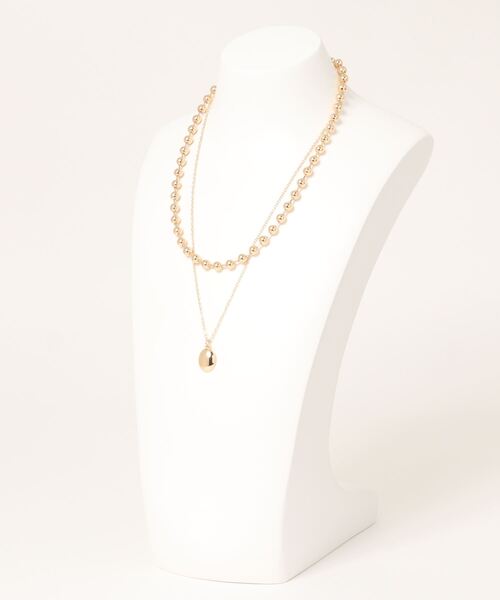 VIS（ビス）の「ボールチェーンレイヤードネックレス（ネックレス・レディース・ゴールド/シルバー・FREE）」の8枚目の写真