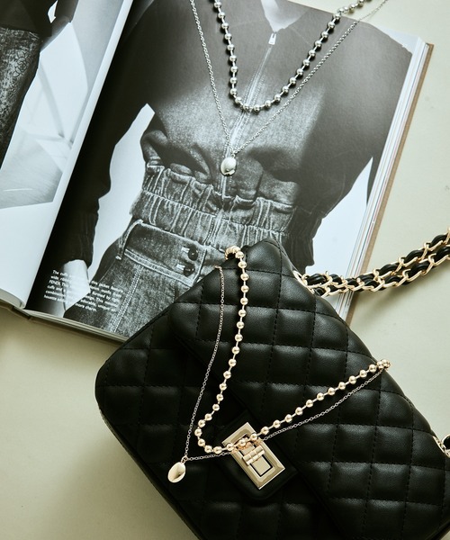 VIS（ビス）の「ボールチェーンレイヤードネックレス（ネックレス・レディース・ゴールド/シルバー・FREE）」の7枚目の写真