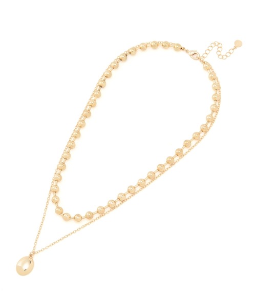 VIS（ビス）の「ボールチェーンレイヤードネックレス（ネックレス・レディース・ゴールド/シルバー・FREE）」の6枚目の写真