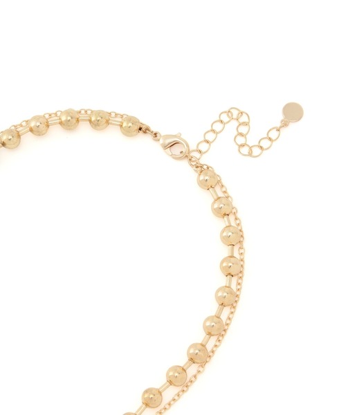 VIS（ビス）の「ボールチェーンレイヤードネックレス（ネックレス・レディース・ゴールド/シルバー・FREE）」の5枚目の写真