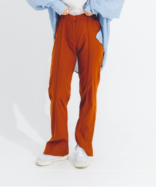 nemne store（ネンネストア）の「センターシームセミフレアスラックス（スラックス・レディース・グリーン/ボルドー/ダークオレンジ・SMALL/MEDIUM/X-SMALL）」の3枚目の写真