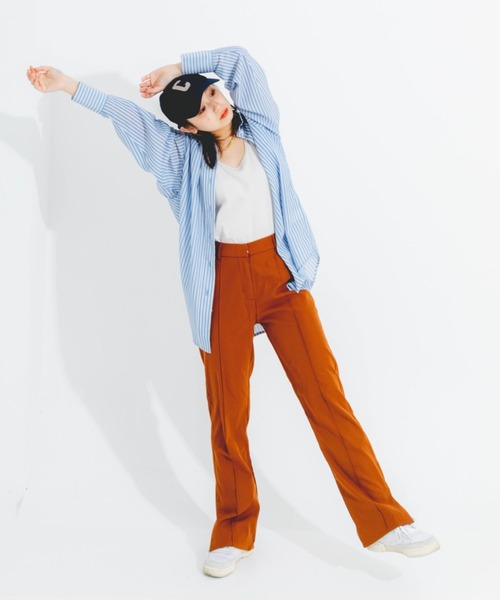 nemne store（ネンネストア）の「センターシームセミフレアスラックス（スラックス・レディース・グリーン/ボルドー/ダークオレンジ・SMALL/MEDIUM/X-SMALL）」の12枚目の写真