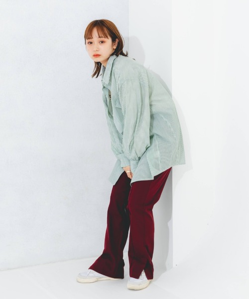 nemne store（ネンネストア）の「センターシームセミフレアスラックス（スラックス・レディース・グリーン/ボルドー/ダークオレンジ・SMALL/MEDIUM/X-SMALL）」の15枚目の写真