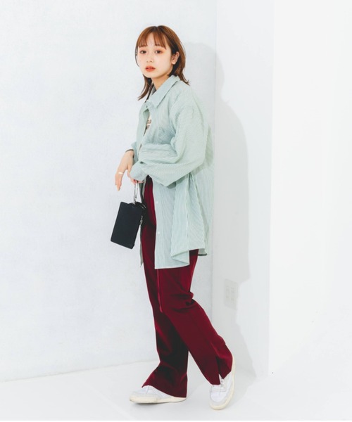 nemne store（ネンネストア）の「センターシームセミフレアスラックス（スラックス・レディース・グリーン/ボルドー/ダークオレンジ・SMALL/MEDIUM/X-SMALL）」の16枚目の写真