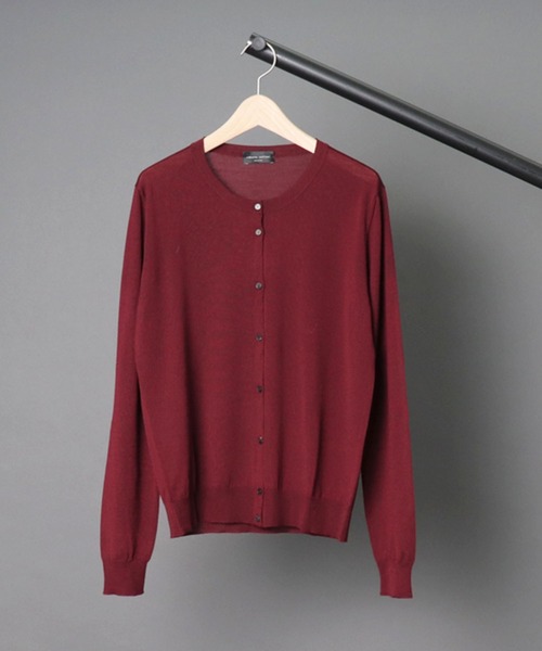 ROBERTO COLLINA（ロベルトコリーナ）の「【 ROBERTO COLLINA / ロベルトコリーナ 】LANA MERINO EXTRA FINE CREW CRADIGAN / ラナ メリノ エクストラファイン クルー カーディガン（カーディガン/ボレロ・レディース・ブラック/ワイン/ベージュ/チャコールグレー/ライトグレー・MEDIUM/SMALL）」の5枚目の写真