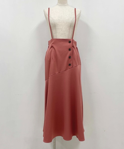 PICCIN（ピッチン）の「フロントボタンマーメイドスカート（サスペンダー付き）（スカート・レディース・ブラック/ピンク・M/L）」の16枚目の写真