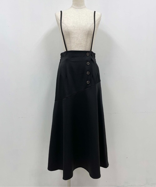 PICCIN（ピッチン）の「フロントボタンマーメイドスカート（サスペンダー付き）（スカート・レディース・ブラック/ピンク・M/L）」の17枚目の写真