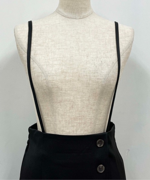 PICCIN（ピッチン）の「フロントボタンマーメイドスカート（サスペンダー付き）（スカート・レディース・ブラック/ピンク・M/L）」の20枚目の写真