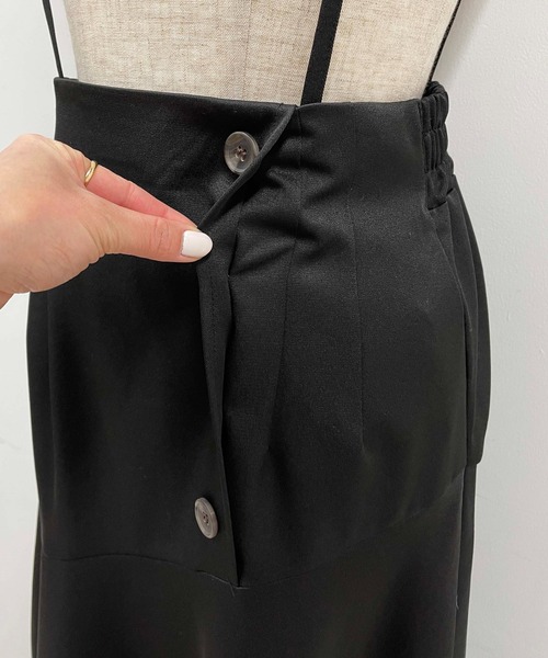 PICCIN（ピッチン）の「フロントボタンマーメイドスカート（サスペンダー付き）（スカート・レディース・ブラック/ピンク・M/L）」の22枚目の写真
