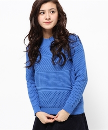 Rouge vif | 柄編みコンパクトニット(ニット/セーター)