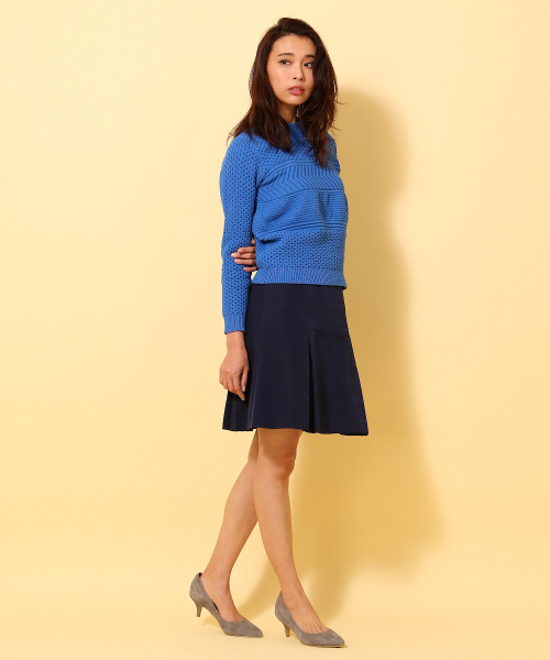 Rouge vif（ルージュヴィフ）の「柄編みコンパクトニット（ニット/セーター・レディース・ホワイト/ブルー・FREE）」の11枚目の写真