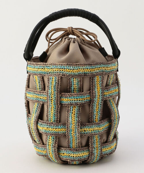 The Bagmati（ザバグマティ）の「【BAGMATI/ バグマティ】ラフィアクロス編みかごバッグ（かごバッグ・レディース・ブラウン/ナチュラル・FREE）」の10枚目の写真