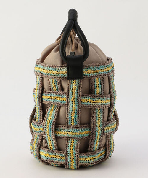 The Bagmati（ザバグマティ）の「【BAGMATI/ バグマティ】ラフィアクロス編みかごバッグ（かごバッグ・レディース・ブラウン/ナチュラル・FREE）」の7枚目の写真