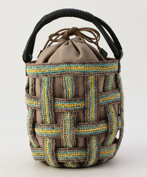 The Bagmati（ザバグマティ）の「【BAGMATI/ バグマティ】ラフィアクロス編みかごバッグ（かごバッグ・レディース・ブラウン/ナチュラル・FREE）」の8枚目の写真