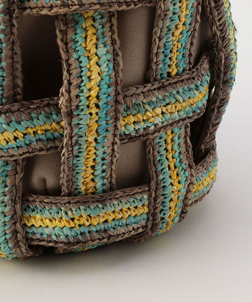 The Bagmati（ザバグマティ）の「【BAGMATI/ バグマティ】ラフィアクロス編みかごバッグ（かごバッグ・レディース・ブラウン/ナチュラル・FREE）」の9枚目の写真