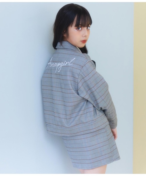 ANAP GiRL（アナップガール）の「刺繍入ライダースジャケット【卒服