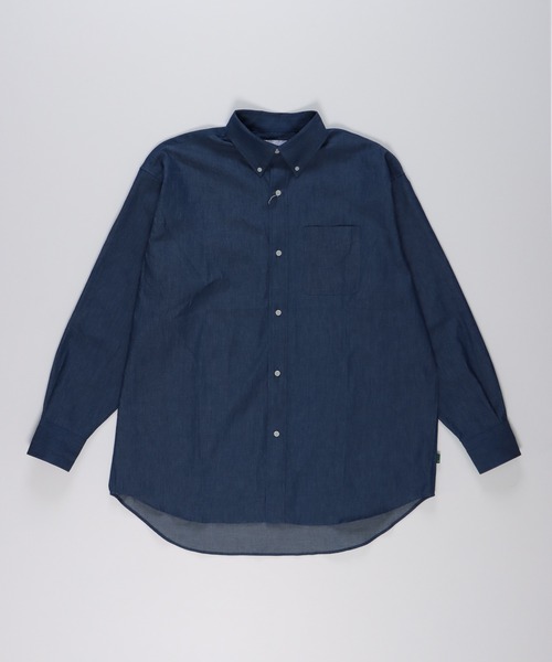 FIDELITY(フィデリティ)の「BUTTON DOWN BIG SHIRT / ボタンダウンビッグシャツ・ビッグシルエット(シャツ/ブラウス・メンズ・ホワイト/ネイビー/オフホワイト・LARGE/MEDIUM)」の1枚目の写真