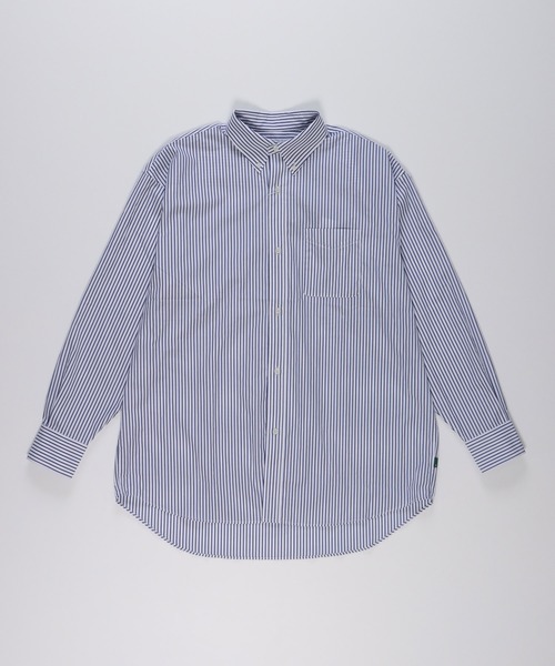 FIDELITY(フィデリティ)の「BUTTON DOWN BIG SHIRT / ボタンダウンビッグシャツ・ビッグシルエット(シャツ/ブラウス・メンズ・ホワイト/ネイビー/オフホワイト・LARGE/MEDIUM)」の2枚目の写真
