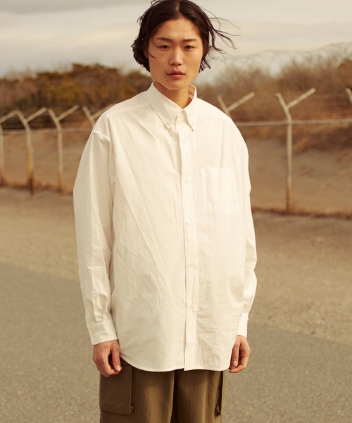 FIDELITY(フィデリティ)の「BUTTON DOWN BIG SHIRT / ボタンダウンビッグシャツ・ビッグシルエット(シャツ/ブラウス・メンズ・ホワイト/ネイビー/オフホワイト・LARGE/MEDIUM)」の18枚目の写真