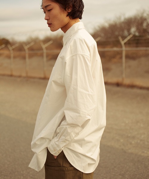 FIDELITY(フィデリティ)の「BUTTON DOWN BIG SHIRT / ボタンダウンビッグシャツ・ビッグシルエット(シャツ/ブラウス・メンズ・ホワイト/ネイビー/オフホワイト・LARGE/MEDIUM)」の19枚目の写真
