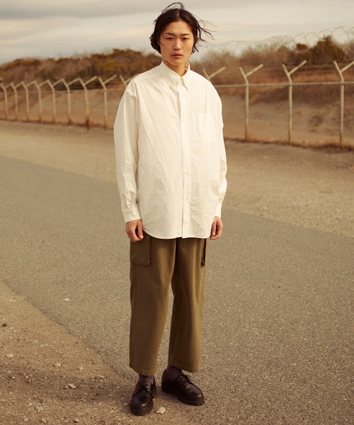 FIDELITY(フィデリティ)の「BUTTON DOWN BIG SHIRT / ボタンダウンビッグシャツ・ビッグシルエット(シャツ/ブラウス・メンズ・ホワイト/ネイビー/オフホワイト・LARGE/MEDIUM)」の20枚目の写真