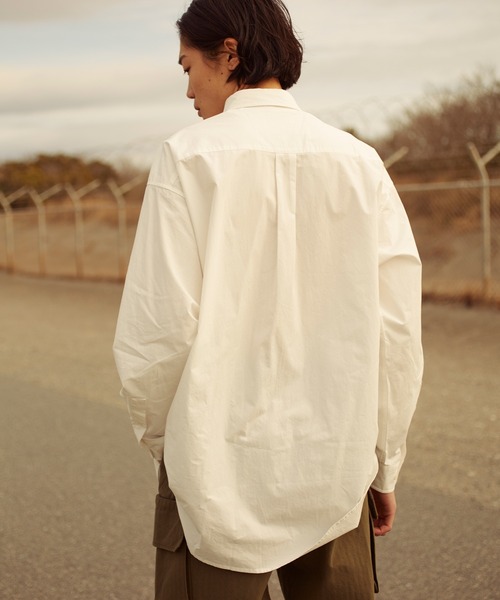 FIDELITY(フィデリティ)の「BUTTON DOWN BIG SHIRT / ボタンダウンビッグシャツ・ビッグシルエット(シャツ/ブラウス・メンズ・ホワイト/ネイビー/オフホワイト・LARGE/MEDIUM)」の21枚目の写真