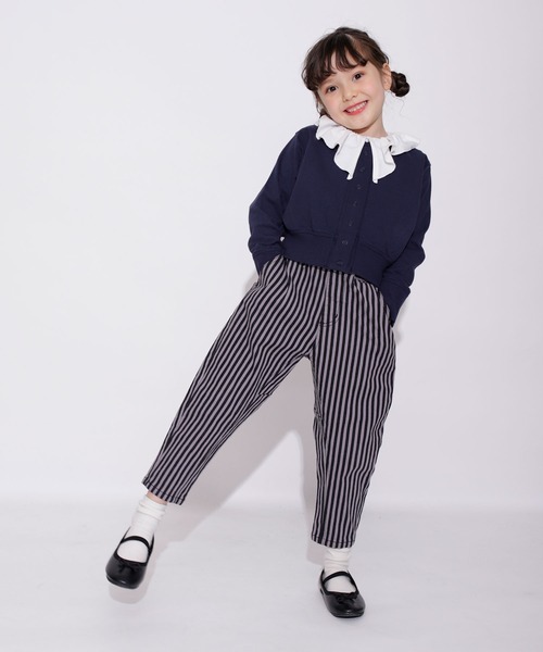 BRANSHES(ブランシェス)の「【綿100% / 前後着れる2way】襟フリル長袖Tシャツ ロンT<br>(Tシャツ/カットソー・キッズ・ピンク/オフホワイト/ブラック/ライトグリーン・130/120/110/100/140/90/150)」の19枚目の写真