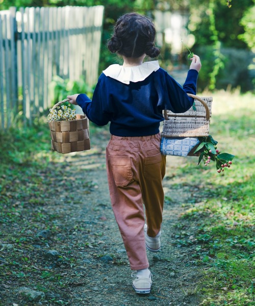 BRANSHES(ブランシェス)の「【綿100% / 前後着れる2way】襟フリル長袖Tシャツ ロンT<br>(Tシャツ/カットソー・キッズ・ピンク/オフホワイト/ブラック/ライトグリーン・130/120/110/100/140/90/150)」の22枚目の写真