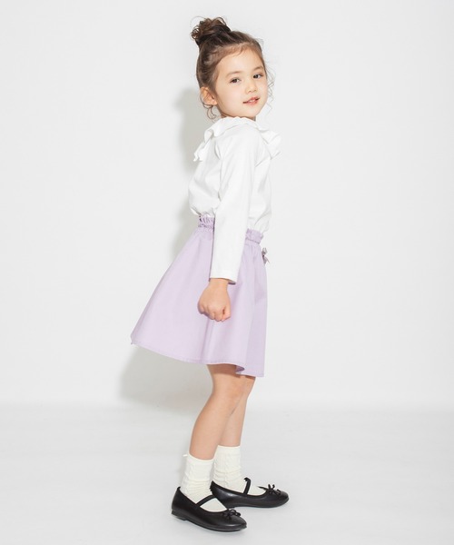 BRANSHES(ブランシェス)の「【綿100% / 前後着れる2way】襟フリル長袖Tシャツ ロンT<br>(Tシャツ/カットソー・キッズ・ピンク/オフホワイト/ブラック/ライトグリーン・130/120/110/100/140/90/150)」の17枚目の写真